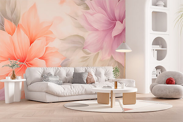 Flores suaves en suaves tonos pastel Flores suaves en suaves tonos pastel