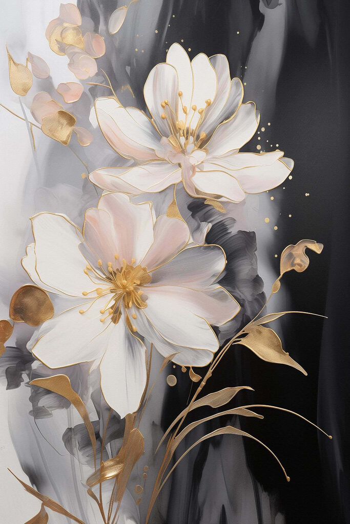 Delicate blossoms on a dark canvas Delicate blossoms on a dark canvas