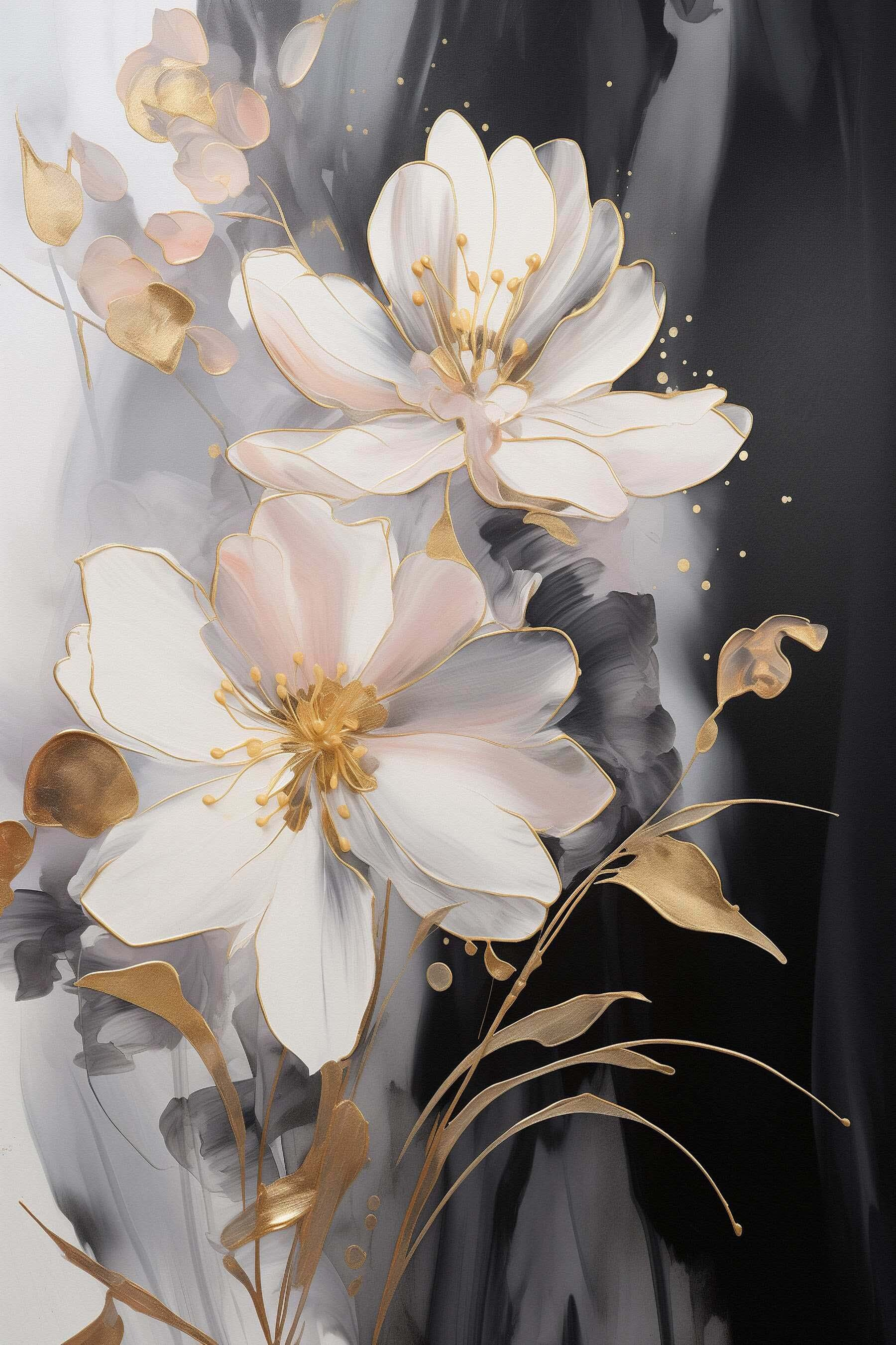 Delicate blossoms on a dark canvas Delicate blossoms on a dark canvas