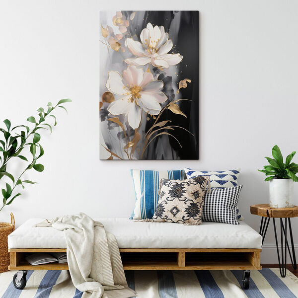 Delicate blossoms on a dark canvas Delicate blossoms on a dark canvas