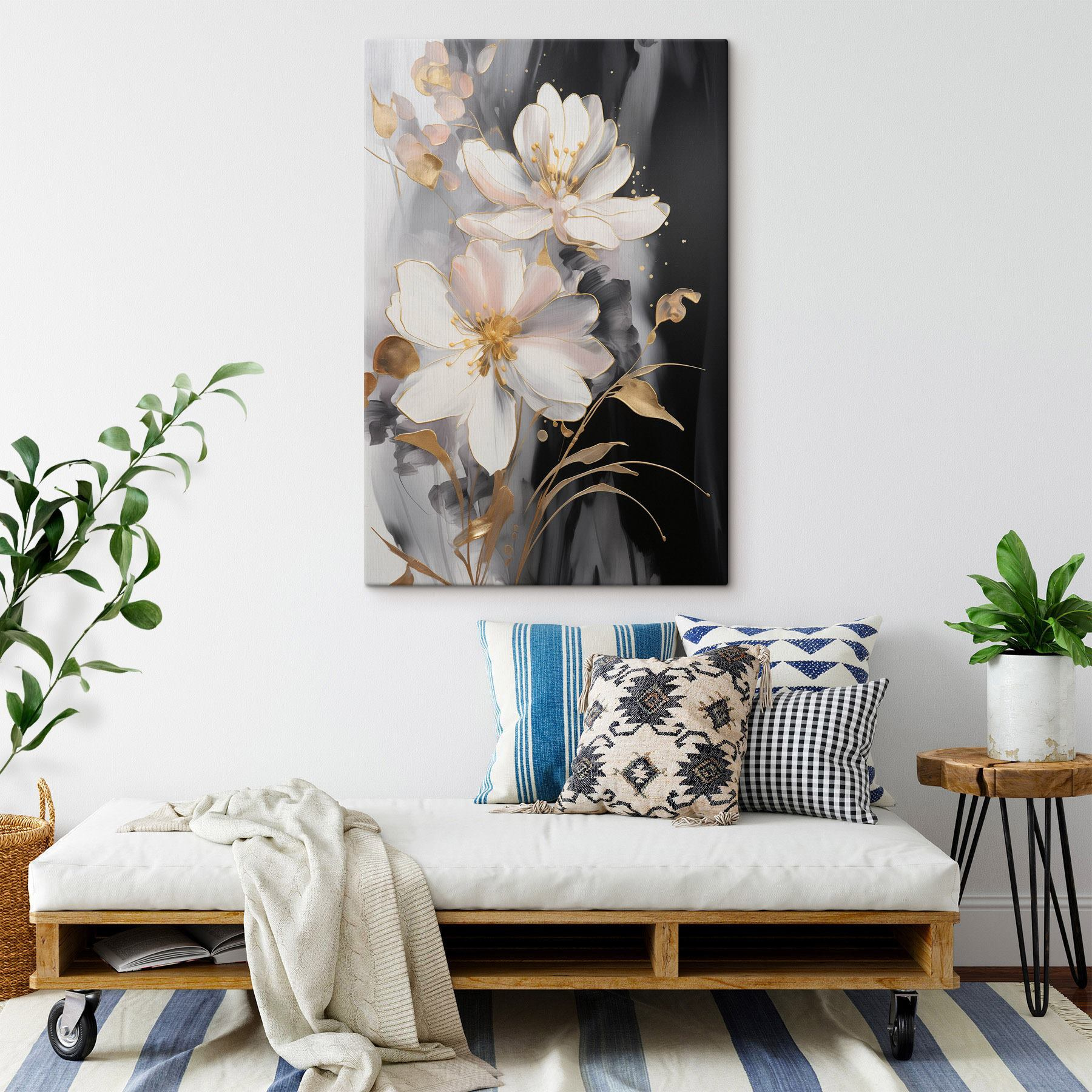 Delicate blossoms on a dark canvas Delicate blossoms on a dark canvas