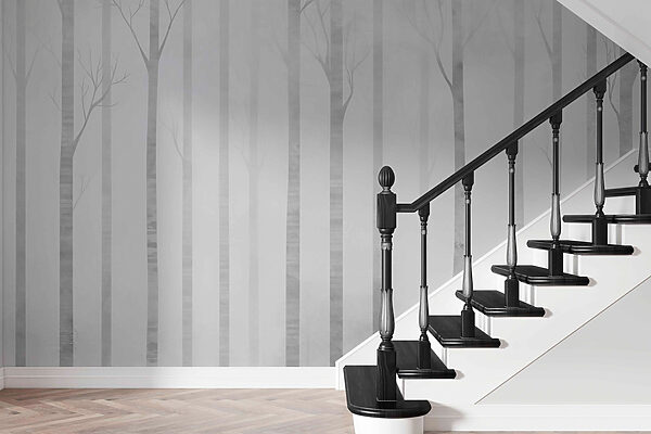 Group of trees in fog