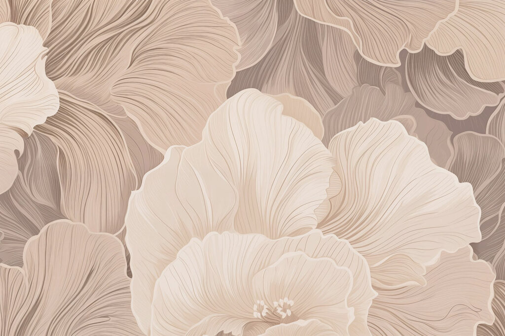 Soft petals in muted tones