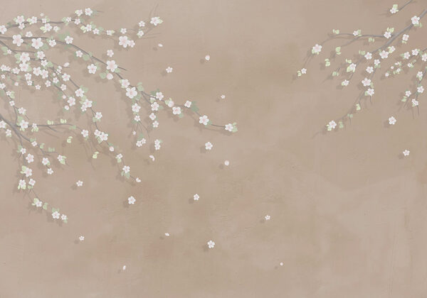 Flores blancas en la rama de un árbol Flores blancas en la rama de un árbol