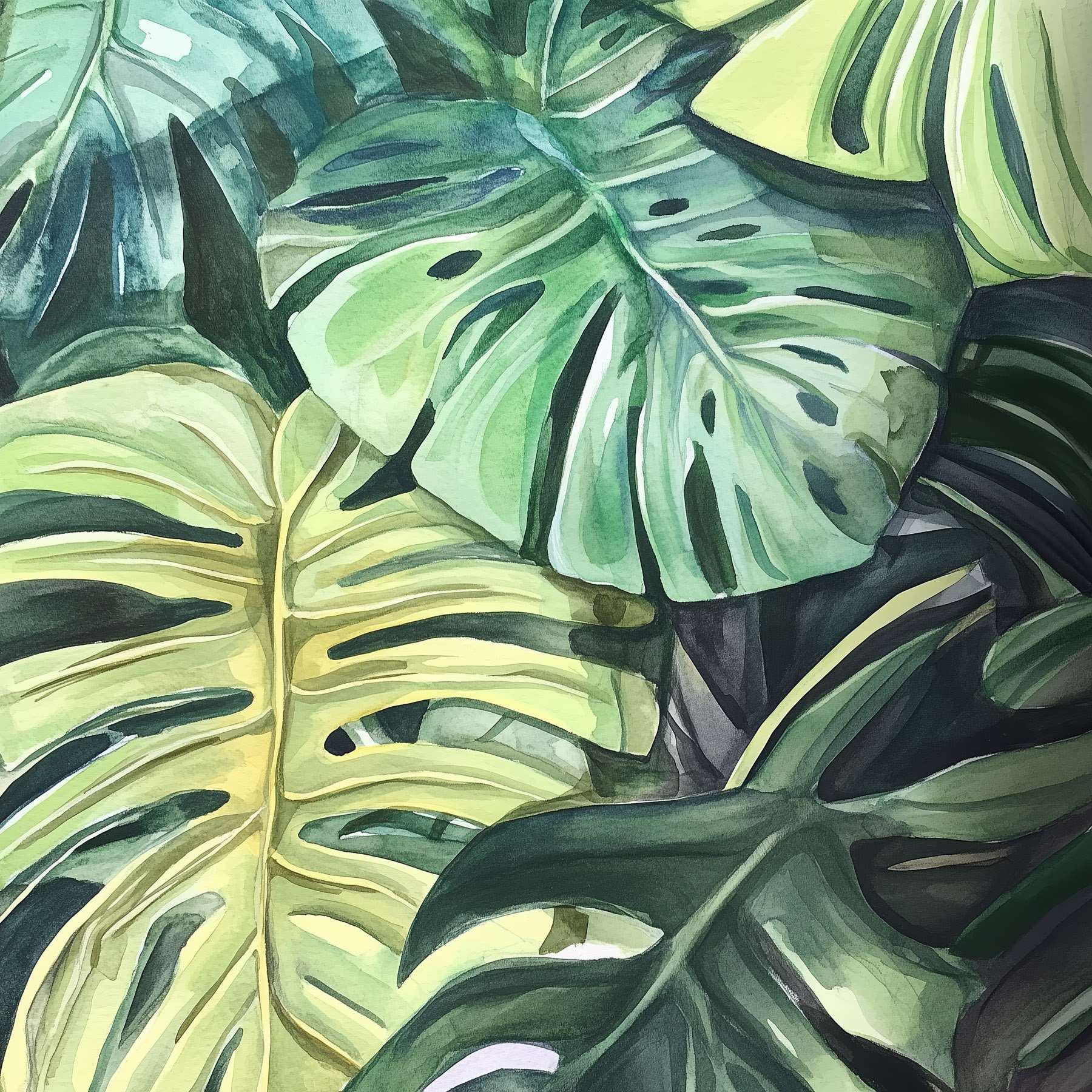 Lush foliage in vibrant hues Lush foliage in vibrant hues