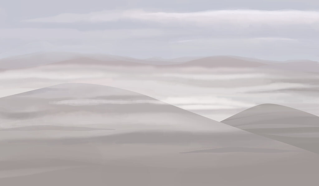 Landscape with hills and clouds Landscape with hills and clouds