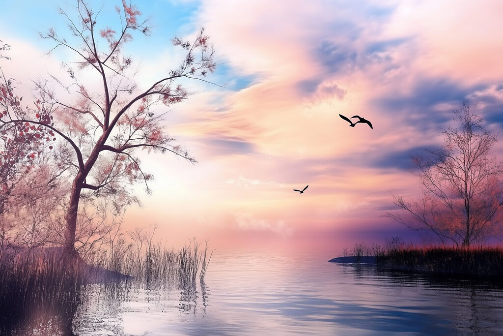Tree next to water