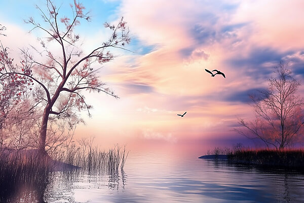 Tree next to water