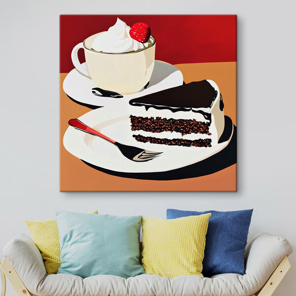 Piece of cake and a cup of coffee Piece of cake and a cup of coffee