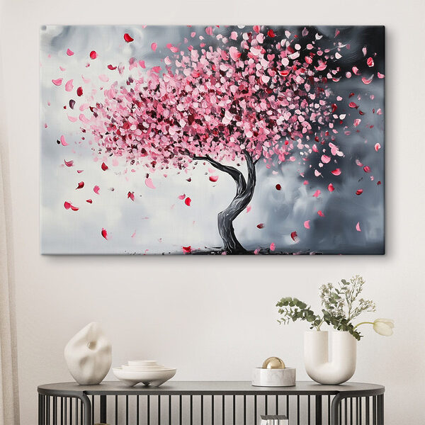Cuadros Árbol con pétalos rosas (SKU: s43299) Cuadros Cuadros Árbol con pétalos rosas (SKU: s43299)
