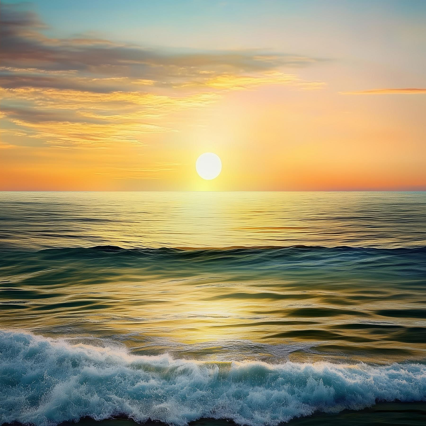 Puesta de sol sobre una masa de agua s43308p - Puesta de sol sobre una masa de agua - tegory