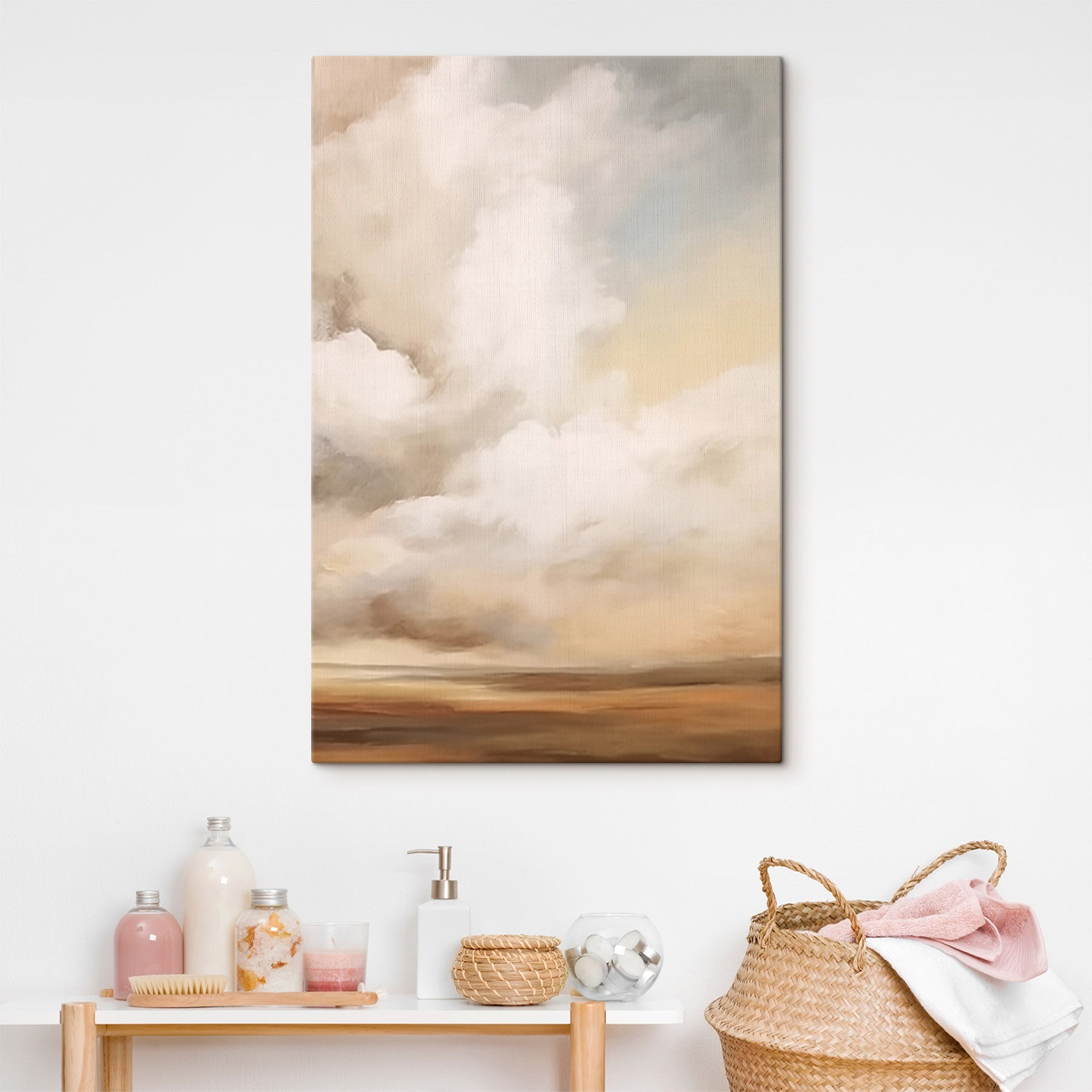 Serene clouds over tranquil landscape Serene clouds over tranquil landscape