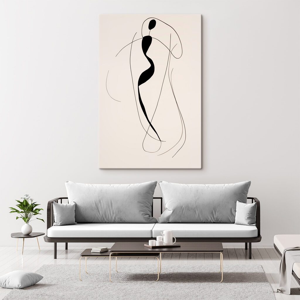Black and white drawing of a woman Black and white drawing of a woman