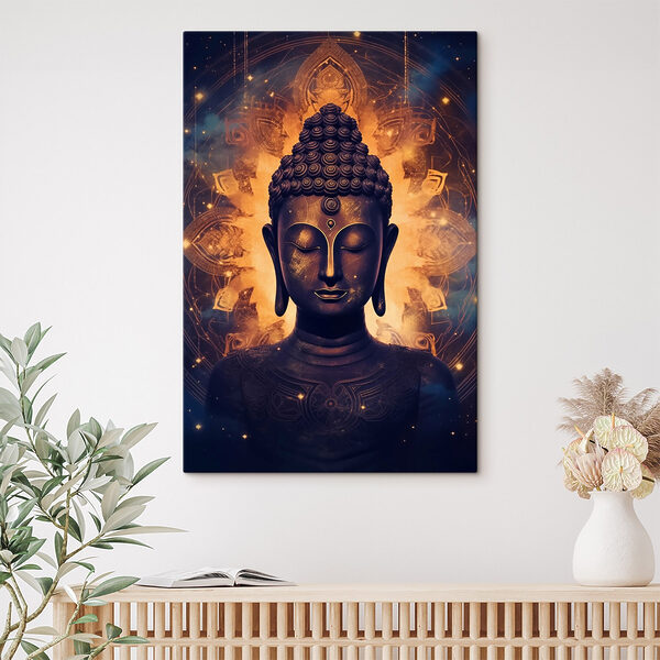 Cuadros Meditación y paz en tonos oscuros