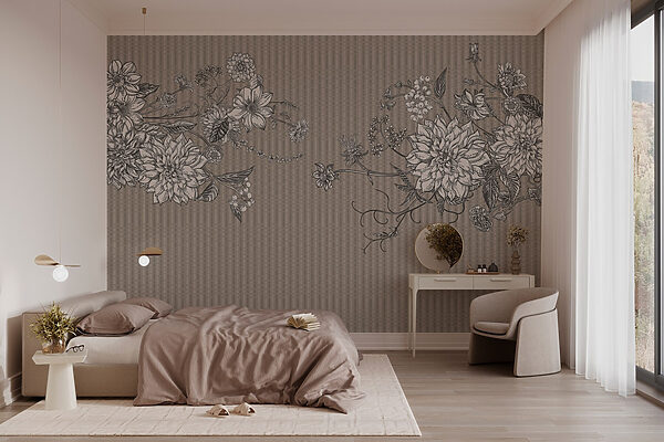 Elegante ilustración floral sobre fondo texturizado Elegante ilustración floral sobre fondo texturizado
