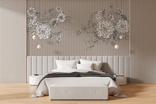 Elegante ilustración floral sobre fondo texturizado Elegante ilustración floral sobre fondo texturizado