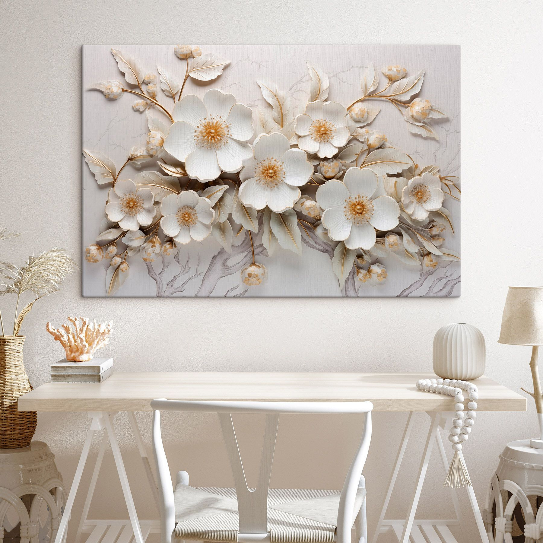 Intricate floral design in soft hues Intricate floral design in soft hues