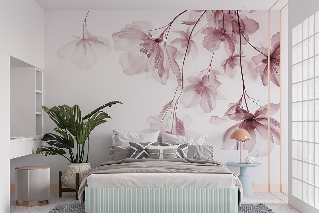 Delicate blooms against soft background