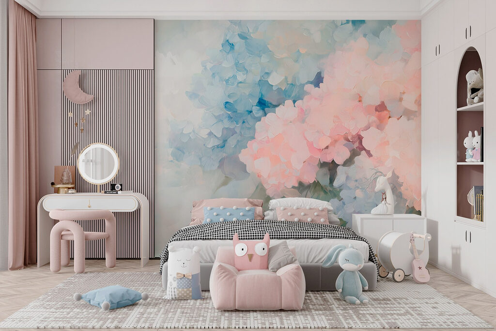 Painting of flowers on a white background Painting of flowers on a white background