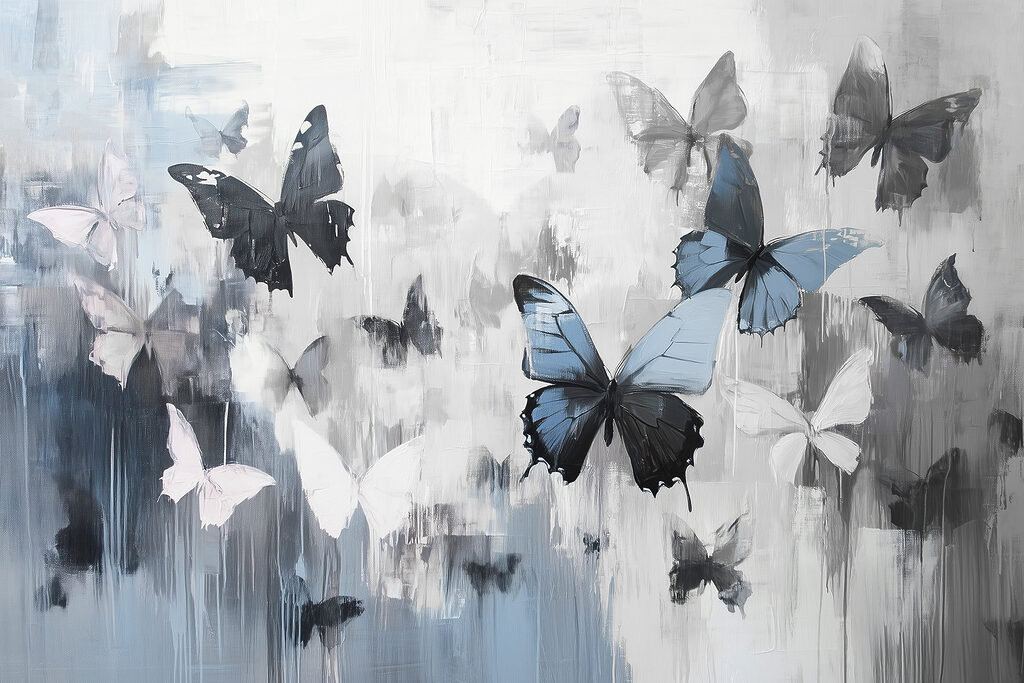 Pintura de mariposas volando Pintura de mariposas volando