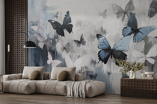Pintura de mariposas volando Pintura de mariposas volando