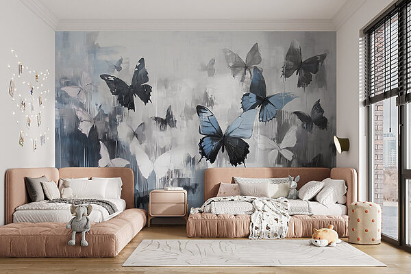 Pintura de mariposas volando Pintura de mariposas volando