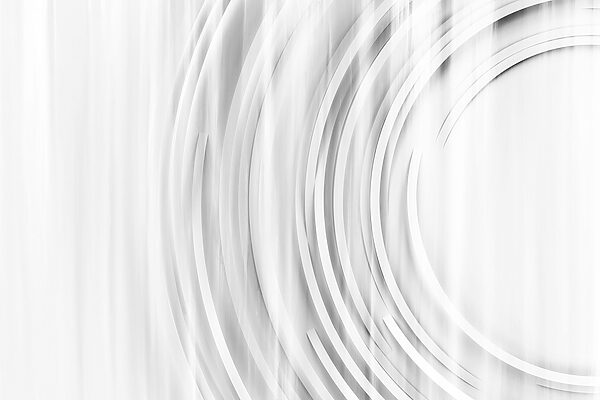 White and grey background with circles