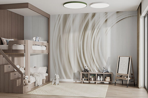White and grey background with circles
