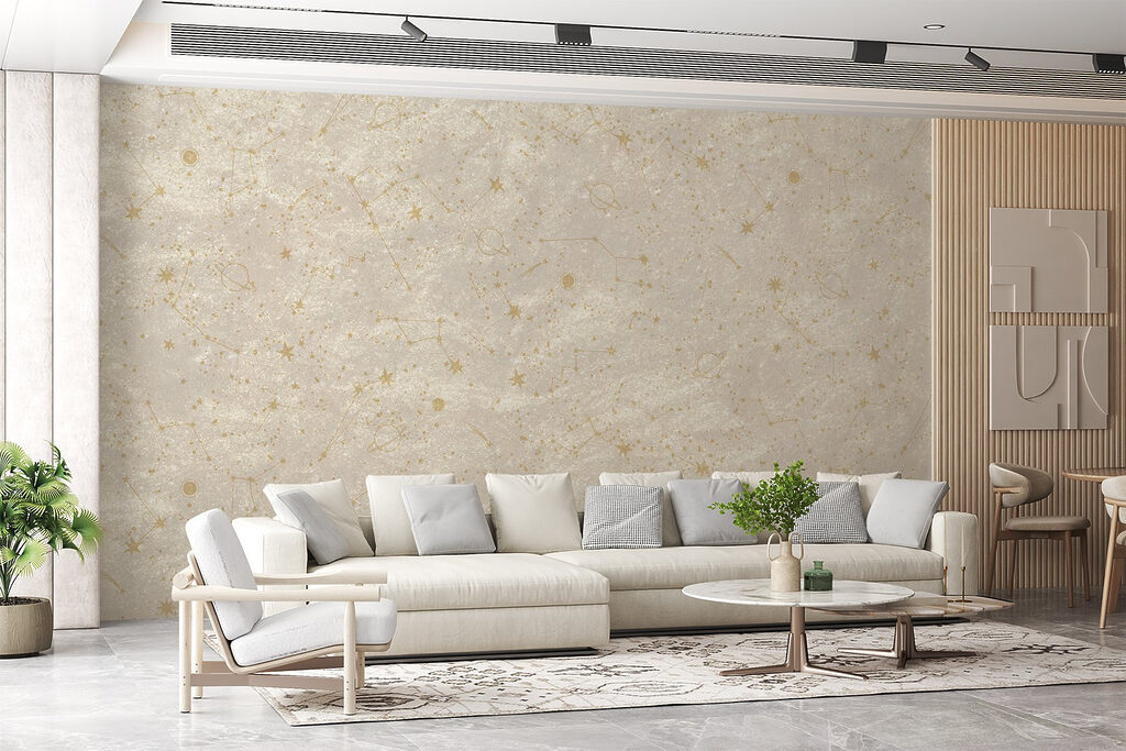 Celestial patterns across a soft background Celestial patterns across a soft background