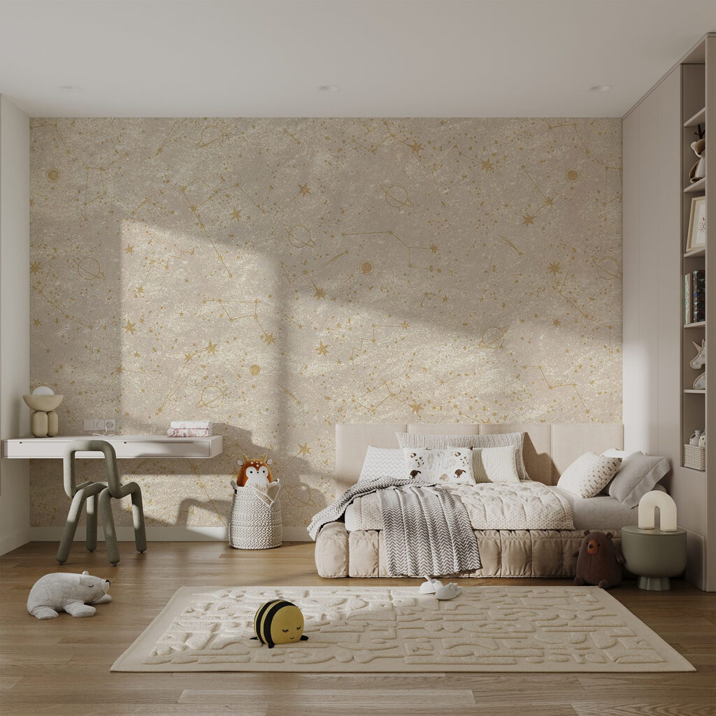 Celestial patterns across a soft background Celestial patterns across a soft background