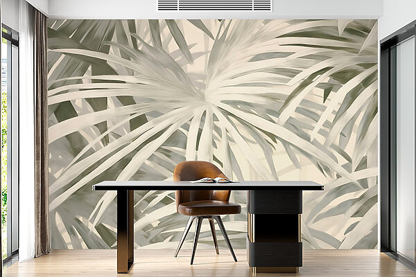 Suaves y fluidas hojas de palmera en armonía Suaves y fluidas hojas de palmera en armonía