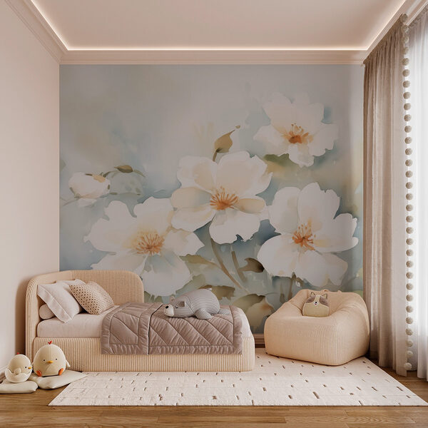 Pintura de flores blancas Pintura de flores blancas