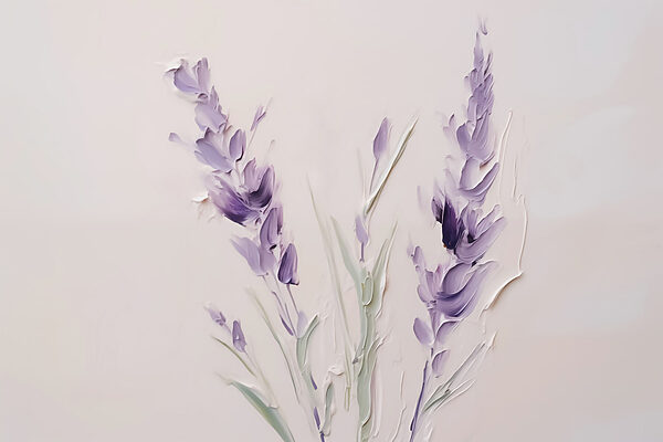Pintura de flores moradas Pintura de flores moradas