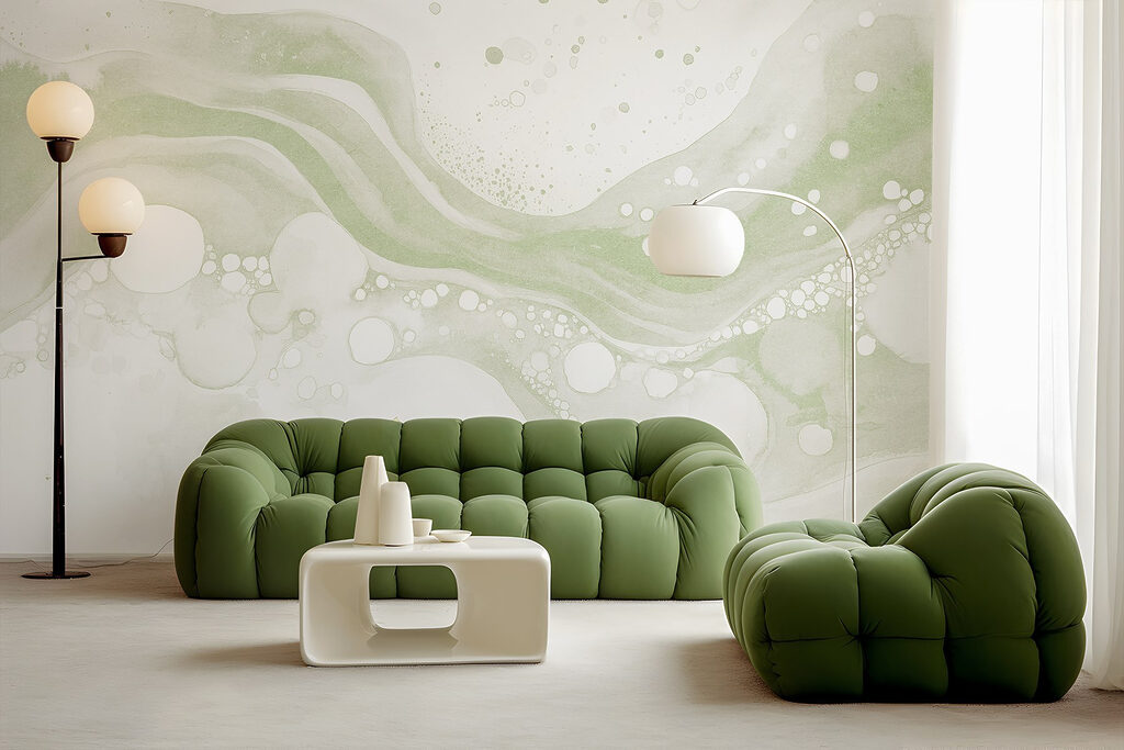 White and green paint