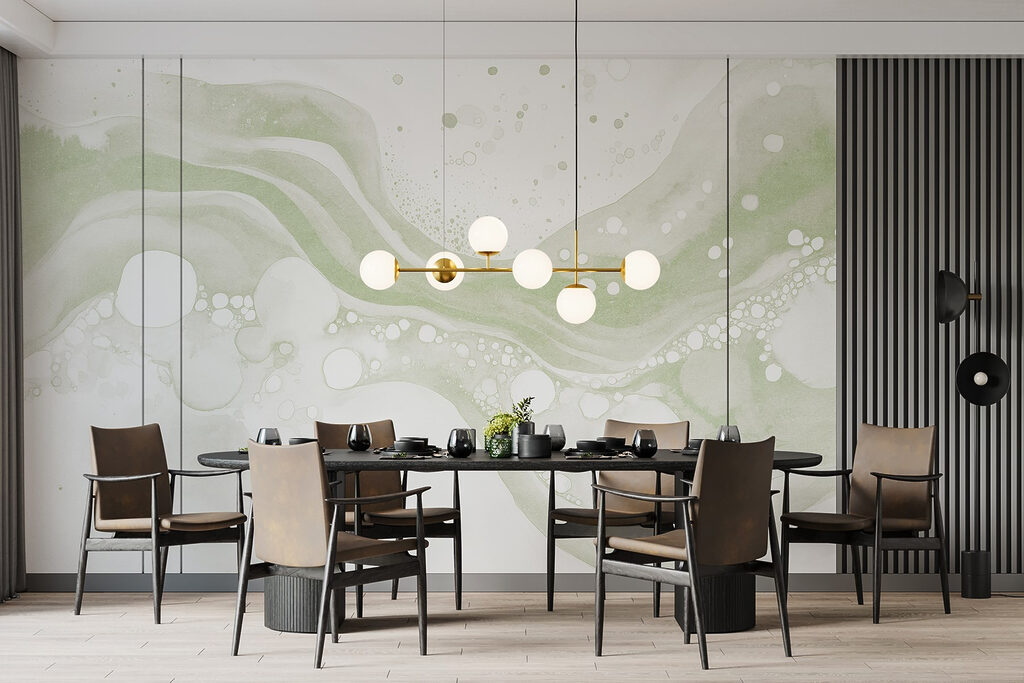 White and green paint