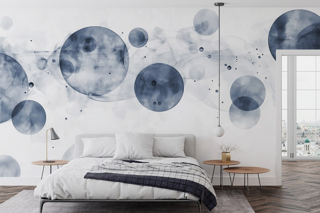 Group of circles with smoke