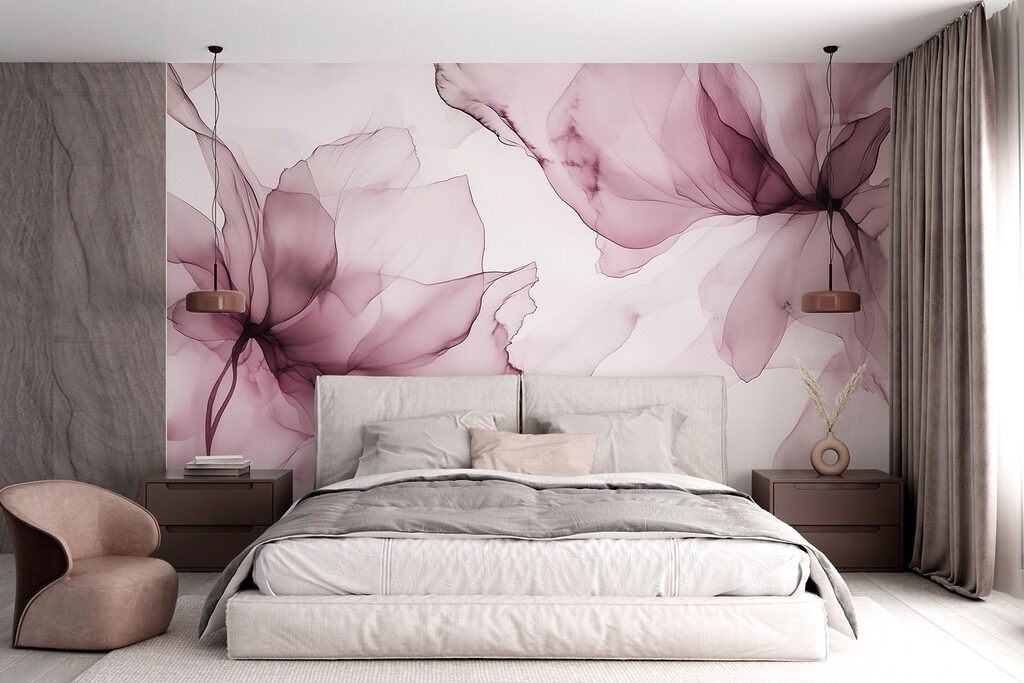 Fluid petals in soft hues