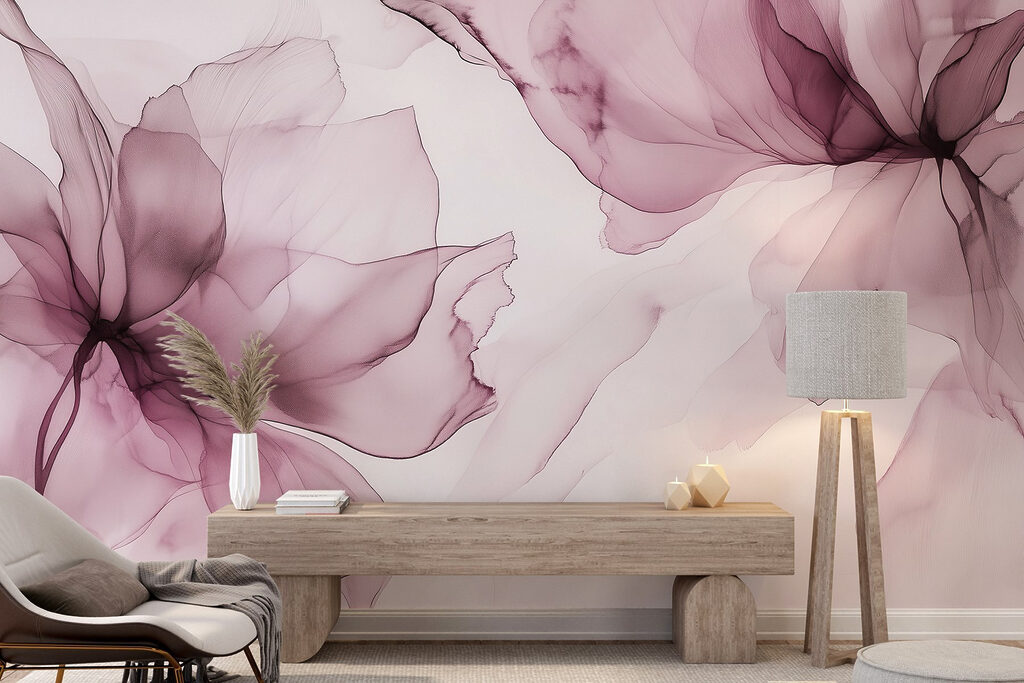 Fluid petals in soft hues