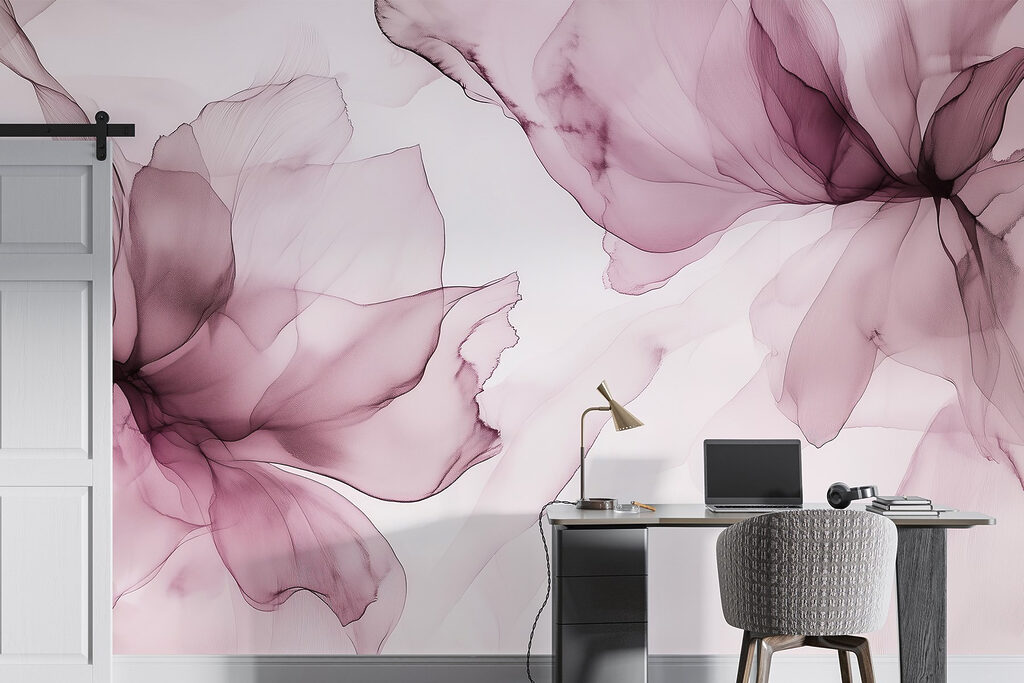 Fluid petals in soft hues