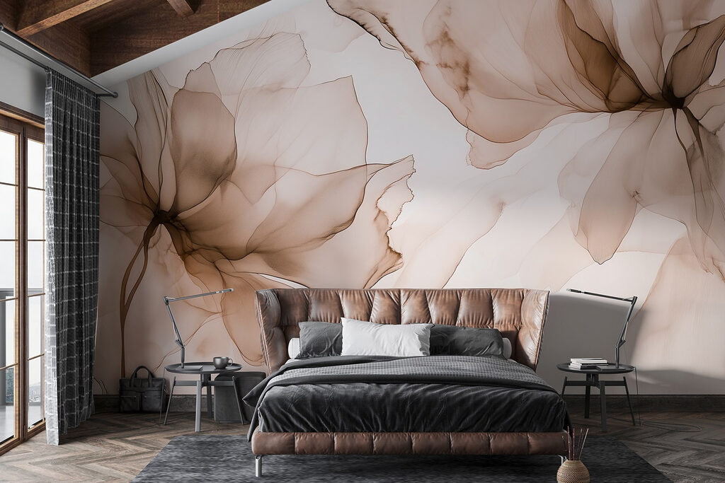 Delicate floral abstract design