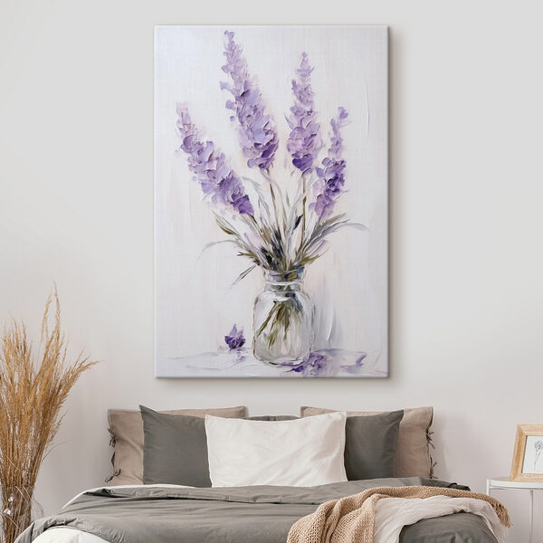 Cuadros Cuadro de flores moradas en un jarrón de cristal (SKU: s43344) Cuadros Cuadros Cuadro de flores moradas en un jarrón de cristal (SKU: s43344)