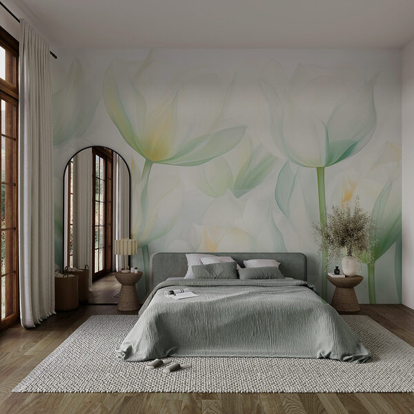 Fotomurales Fotomurales Pétalos suaves en tonos suaves (SKU: w03442)