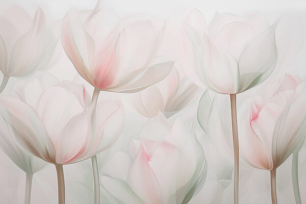 Delicadas flores en suaves tonos pastel Delicadas flores en suaves tonos pastel