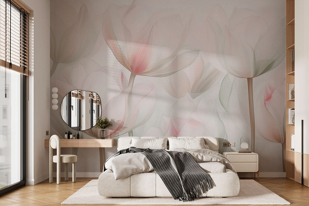 Delicate blooms in soft pastel hues