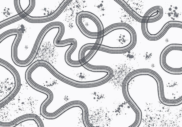 Plano en blanco y negro de un circuito de carreras Plano en blanco y negro de un circuito de carreras