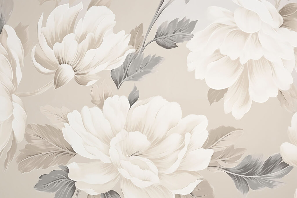 Papel pintado con flores Papel pintado con flores