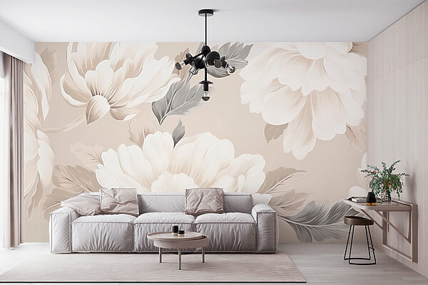 Papel pintado con flores Papel pintado con flores