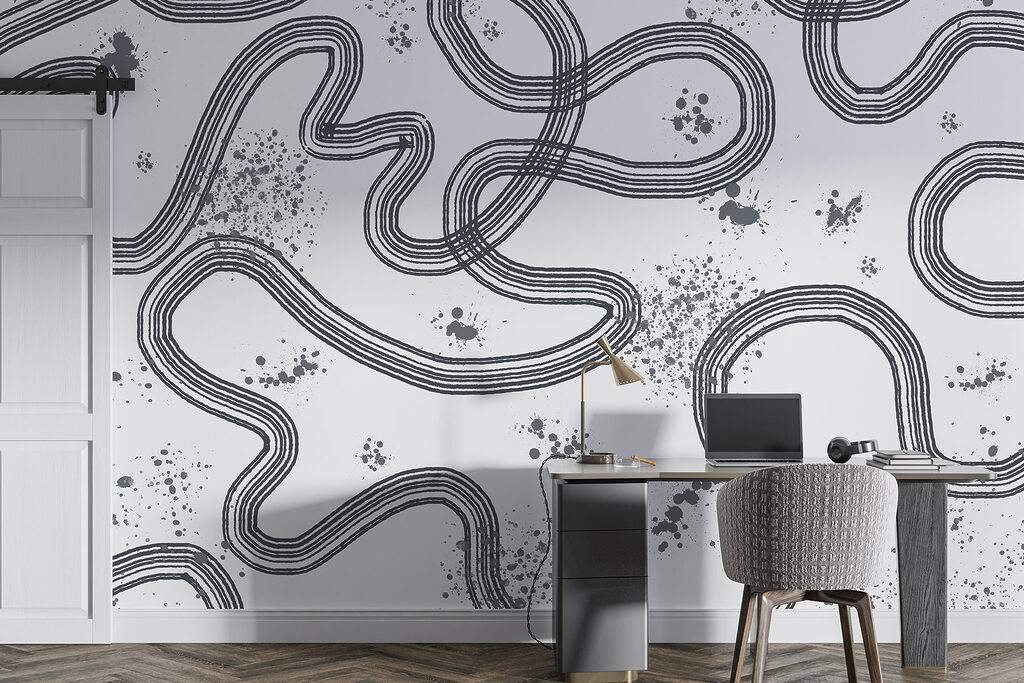 Black and white map of a race track