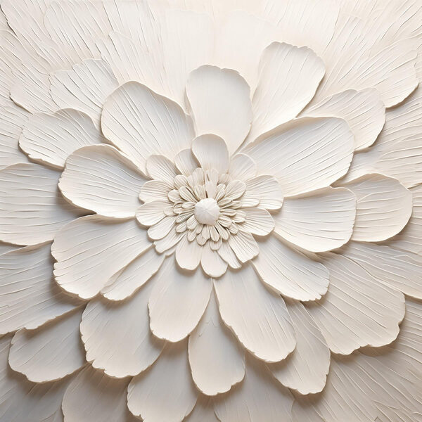 White flower with many petals White flower with many petals
