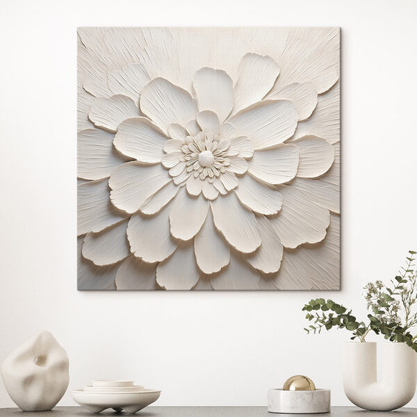 White flower with many petals White flower with many petals